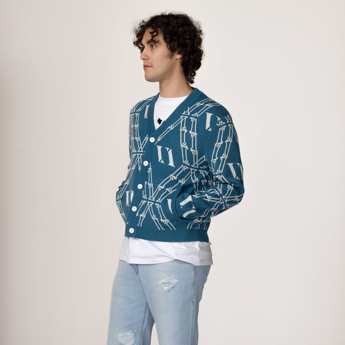VENCCI VV Cardigan Assinatura Monograma