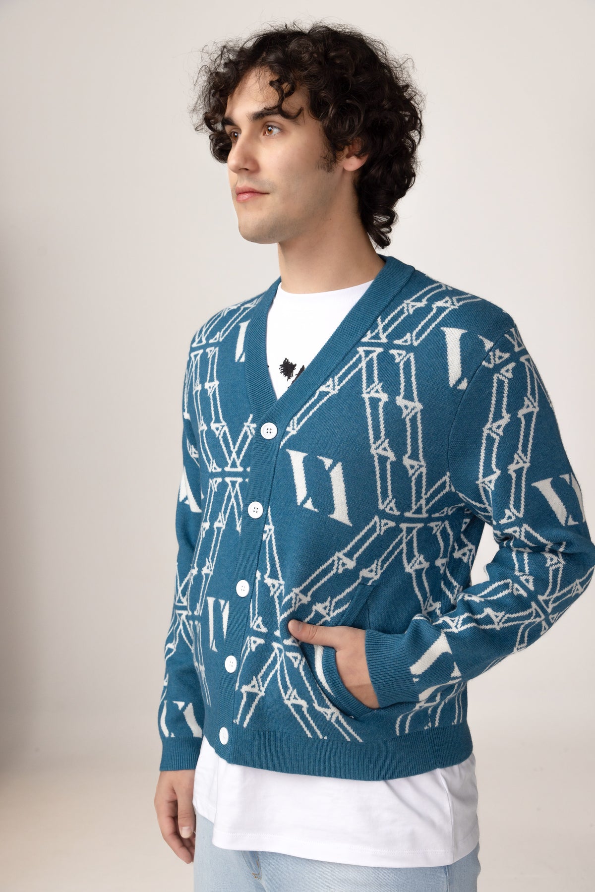 VENCCI VV Cardigan Assinatura Monograma