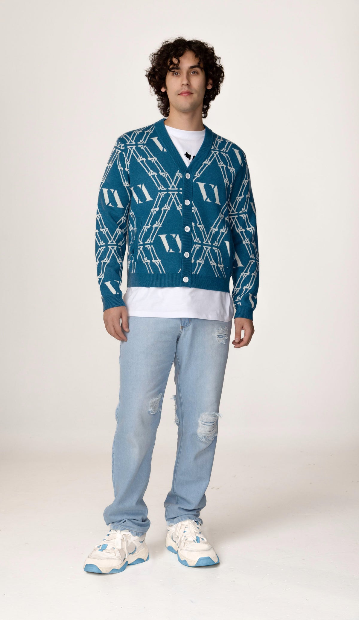 VENCCI VV Cardigan Assinatura Monograma