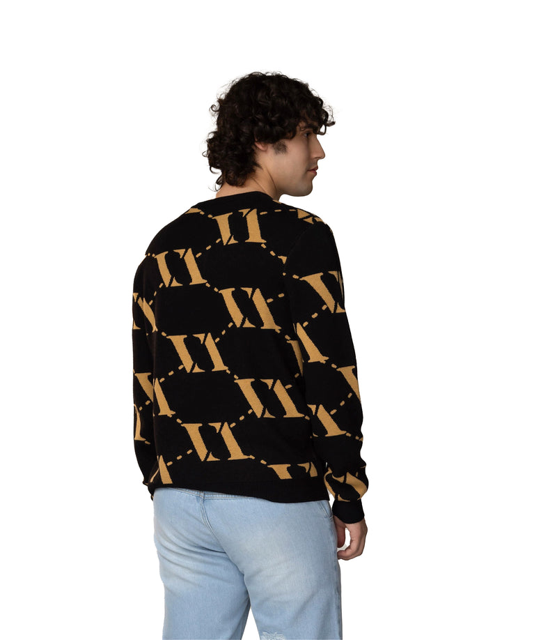 VENCCI VV HOUNDSTOOTH SWEATER