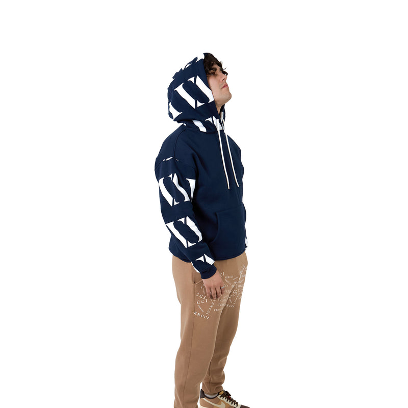 VENCCI - VV MONOGRAM EMBROIDERY HOODIE