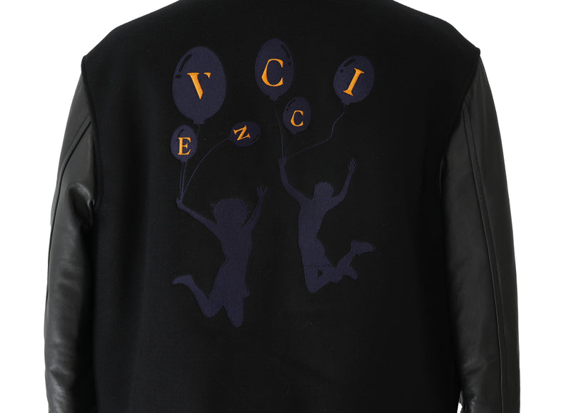 VENCCI CASHMERE VARSITY JACKET