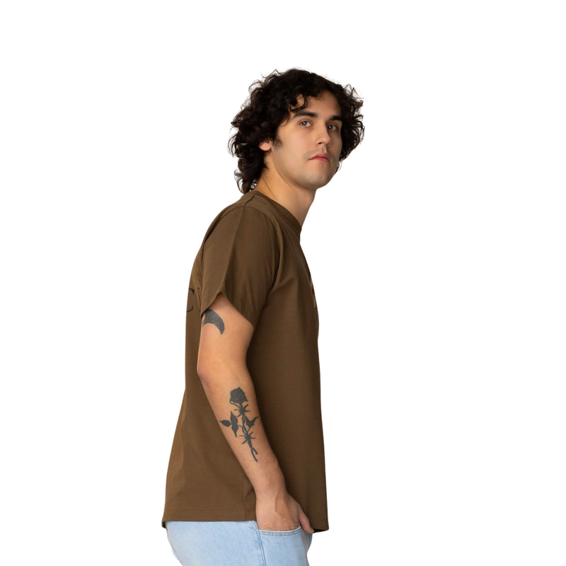 VENCCI OLIVE FLORAL VV MONOGRAM TEE