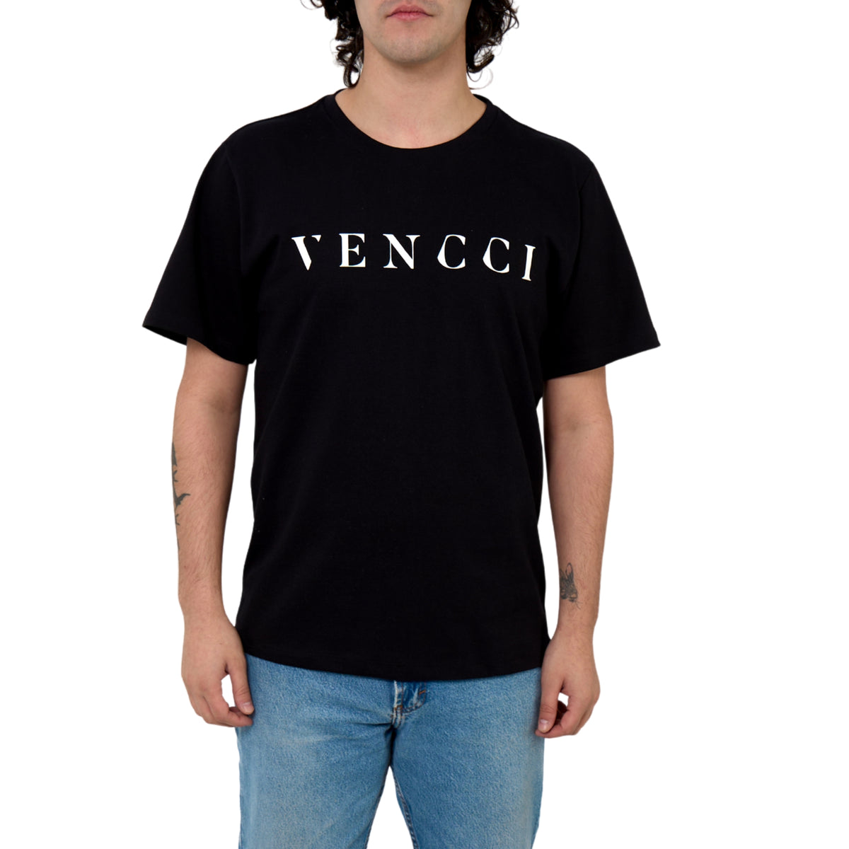 VENCCI BLACK CORE COMBED TEE