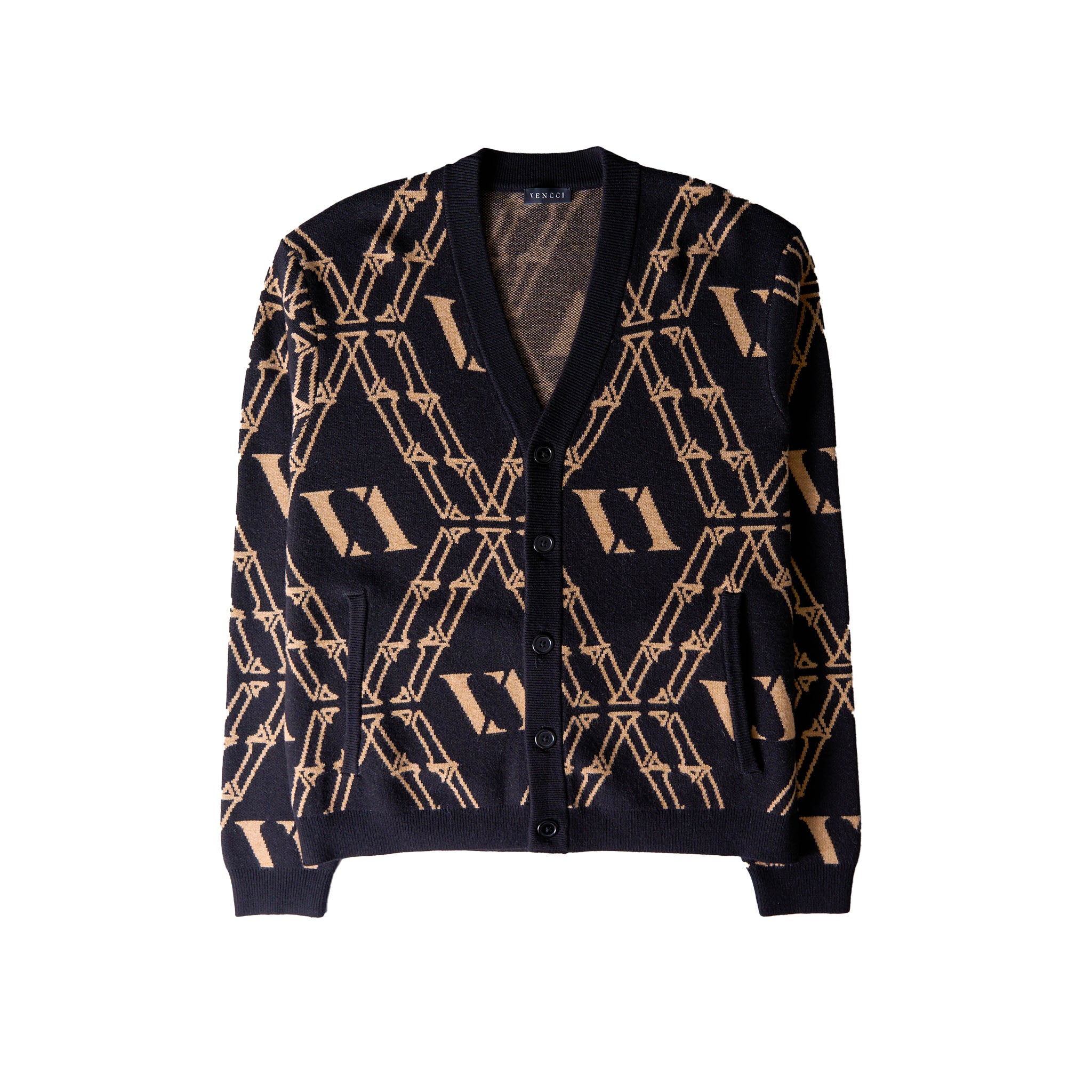 Vencci VV Signature Cardigan — Merino Wool Blend