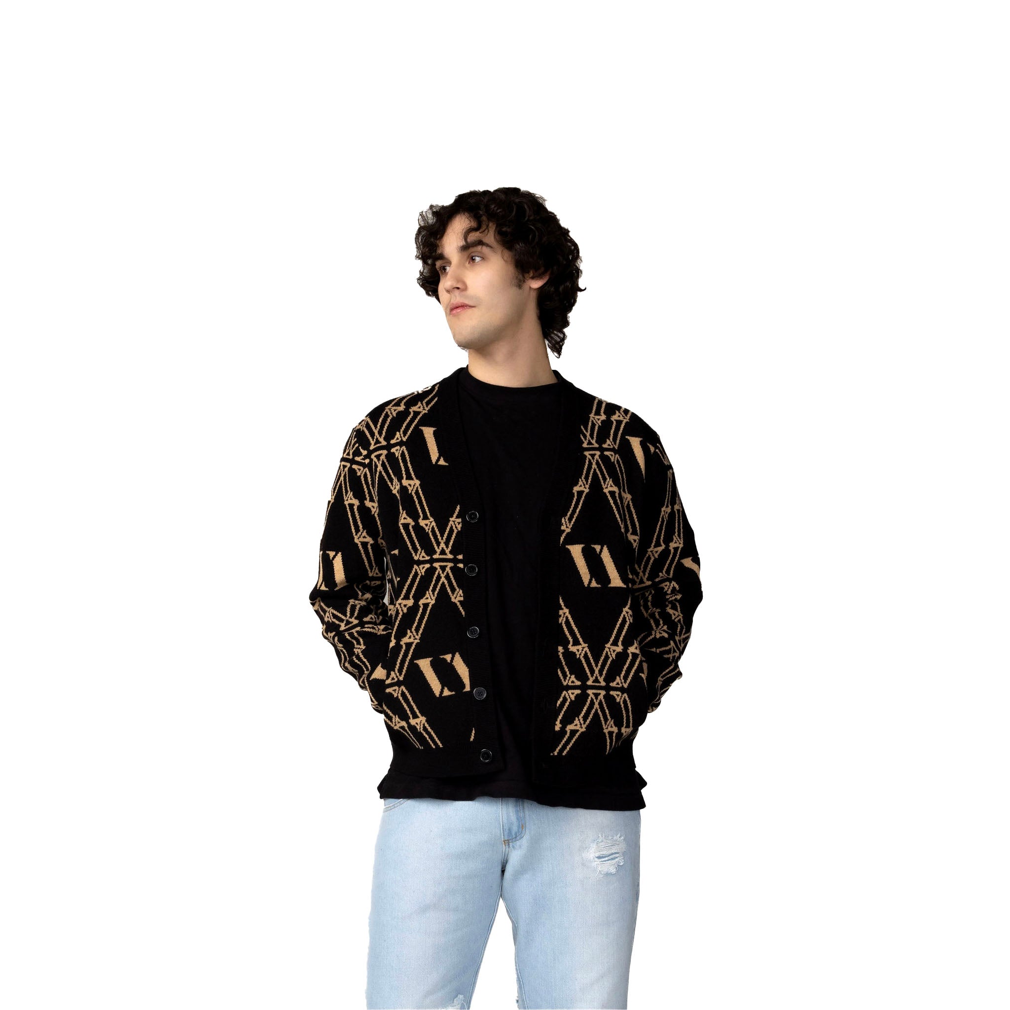 Vencci VV Signature Cardigan — Merino Wool Blend